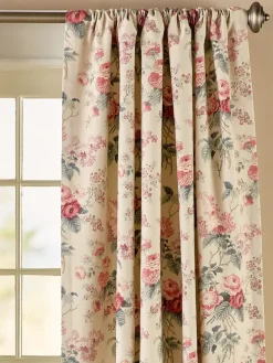 Abbey Rose Lined Rod Pocket Curtains