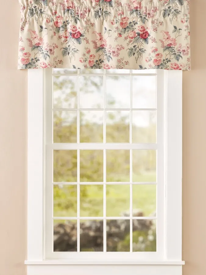 Abbey Rose Lined Rod Pocket Tailored Valance