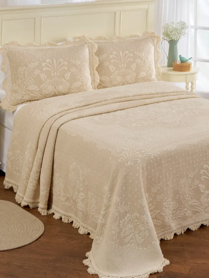 Abigail Adams Cotton Matelasse Bedspread or Pillow Sham