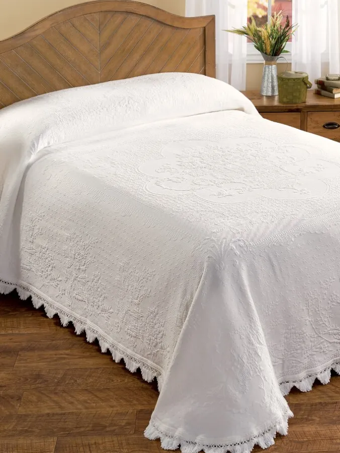 Abigail Adams Cotton Matelasse Bedspread or Pillow Sham