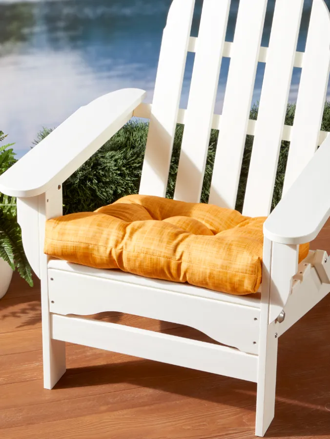 Adirondack Chair Tufted Outdoor Seat Cushion