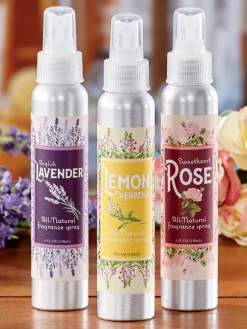 All-Natural Body Spray In 3 Scents, 4-Ounce Bottles