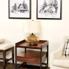 Amber Glow Glass Table Lamp
