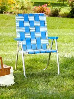 American-Made Deluxe Webbed Folding Lawn Chair