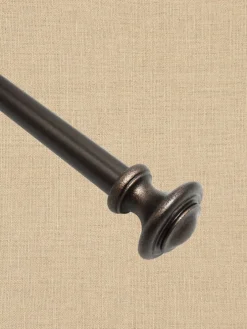 Artisan Bronze Adjustable Curtain Rod With Finial, 3/4 Inch