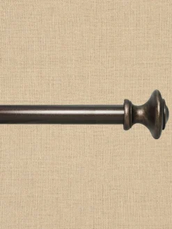 Artisan Bronze Adjustable Curtain Rod With Finial, 3/4 Inch