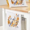 Autumn Birdsong Cotton Flour Sack Kitchen Towel, Set of 2