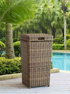 Backyard Oasis Outdoor Wicker Hamper