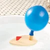 Balloon-Powered Wooden Toy Boat