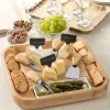 Bamboo 10-Piece Cheese Board Set With Drawer