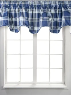 Bentley Plaid Lined Rod Pocket Scalloped Valance