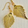 Birch Leaf Drop Earrings