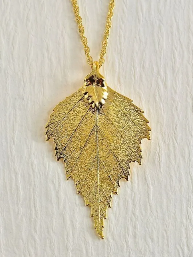 Birch Leaf Necklace