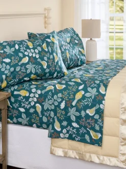 Birdsong Botanical Portuguese Cotton Percale Sheet Set
