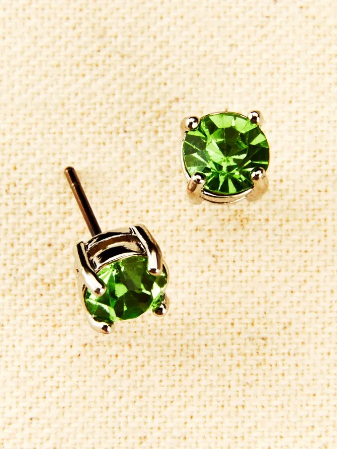 Birthstone Stud Earrings