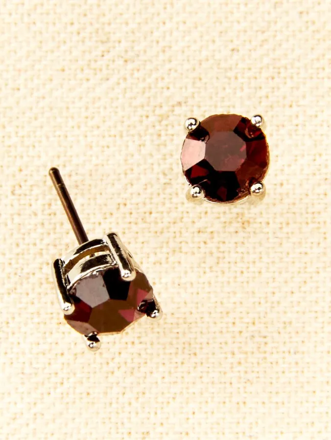 Birthstone Stud Earrings