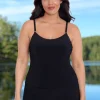 Black One-Piece Romper Swimsuit