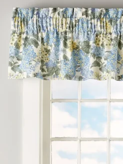 Blooming Hydrangea Rod Pocket Insert Valance