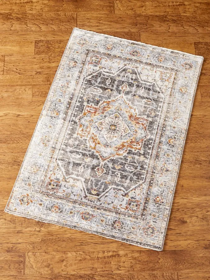 Bluestone Distressed Space-Dyed Area Rug