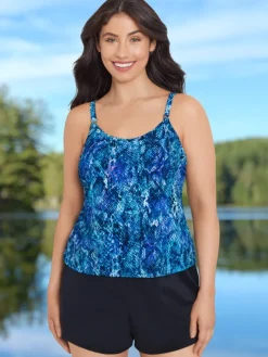 Blue Waves One-Piece Romper Swimsuit