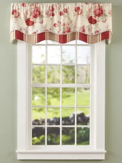 Brighton Rose Lined Layered Scalloped Valance