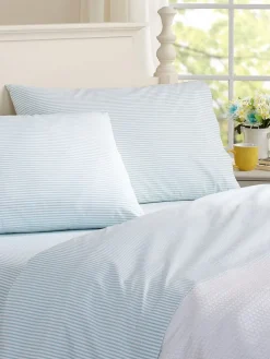 Bright Stripe Portuguese Cotton Percale Sheet Set