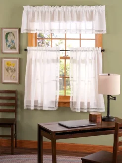 Brushed Fringe Rod Pocket Tailored Valance