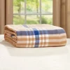 Brushed Portuguese Cotton Flannel Plaid Blanket or Throw
