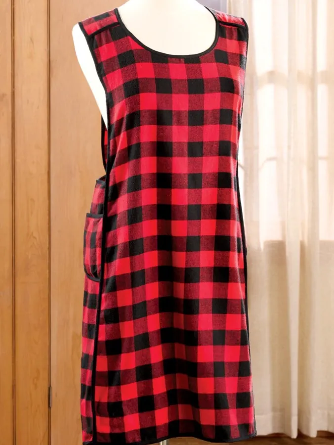 Buffalo Check Cotton Farmhouse Apron