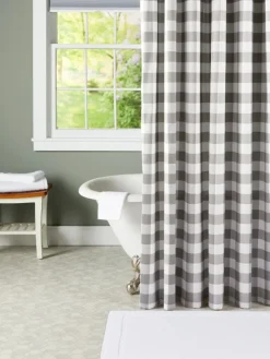 Buffalo Check Cotton Shower Curtain by Country Curtains®