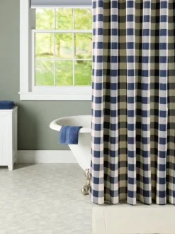 Buffalo Check Cotton Shower Curtain by Country Curtains®