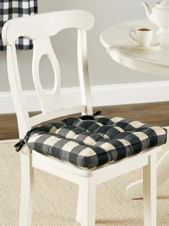 Buffalo Check Never-Flatten Chair Cushion by Country Curtains®, In 2 Sizes