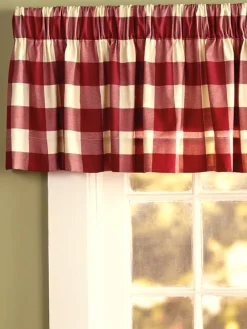 Buffalo Check Rod Pocket Tailored Valance by Country Curtains®