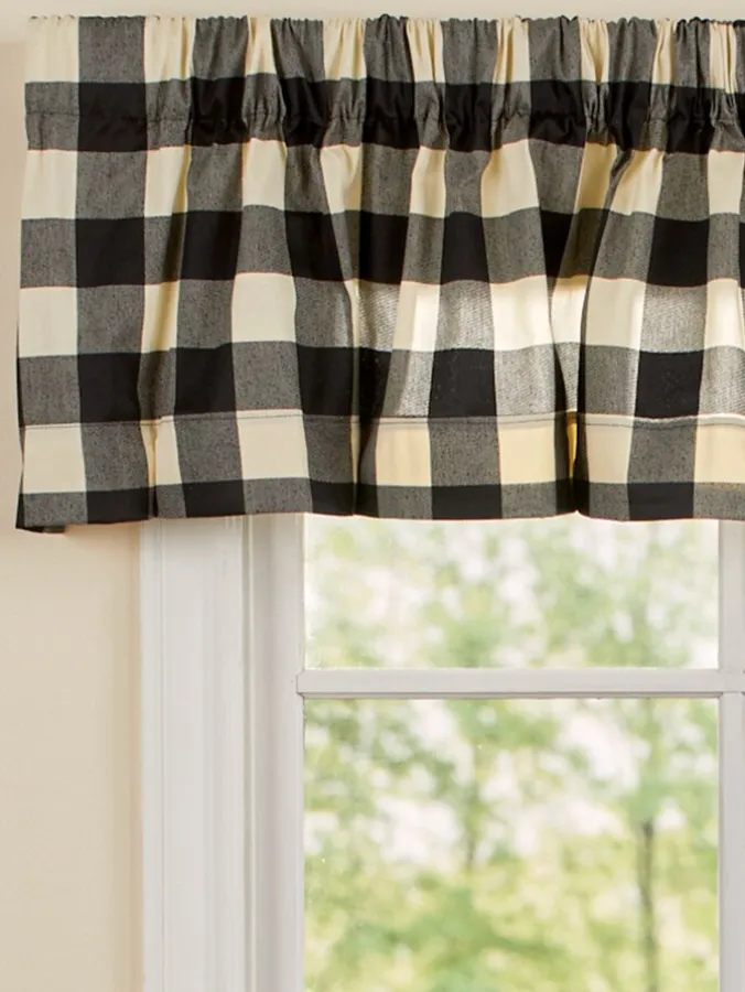 Buffalo Check Rod Pocket Tailored Valance by Country Curtains®