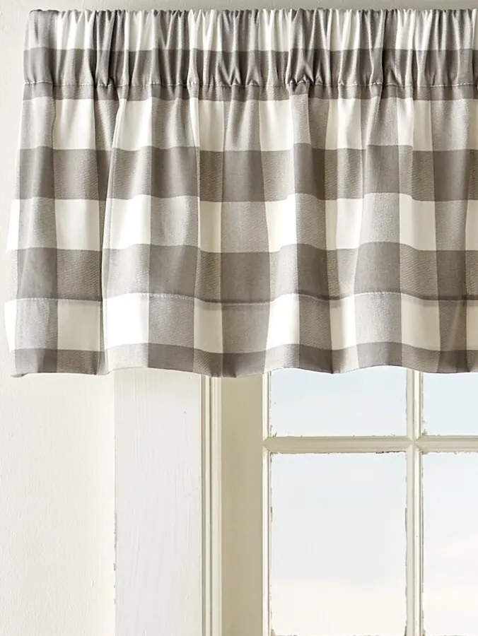 Buffalo Check Rod Pocket Tailored Valance by Country Curtains®