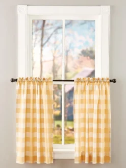 Buffalo Check Rod Pocket Tiers by Country Curtains®