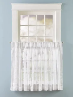 Butterfly Garden Lace Pinch-Pleat Tiers With Back Tabs