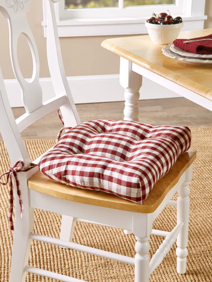 Cabin Check Chair Cushion