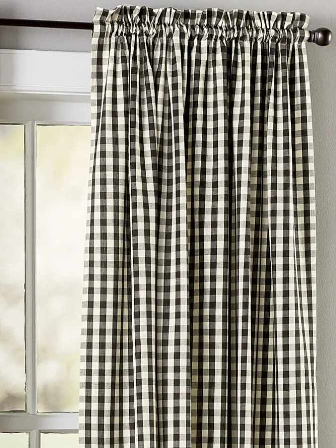 Cabin Check Rod Pocket Curtains by Country Curtains®