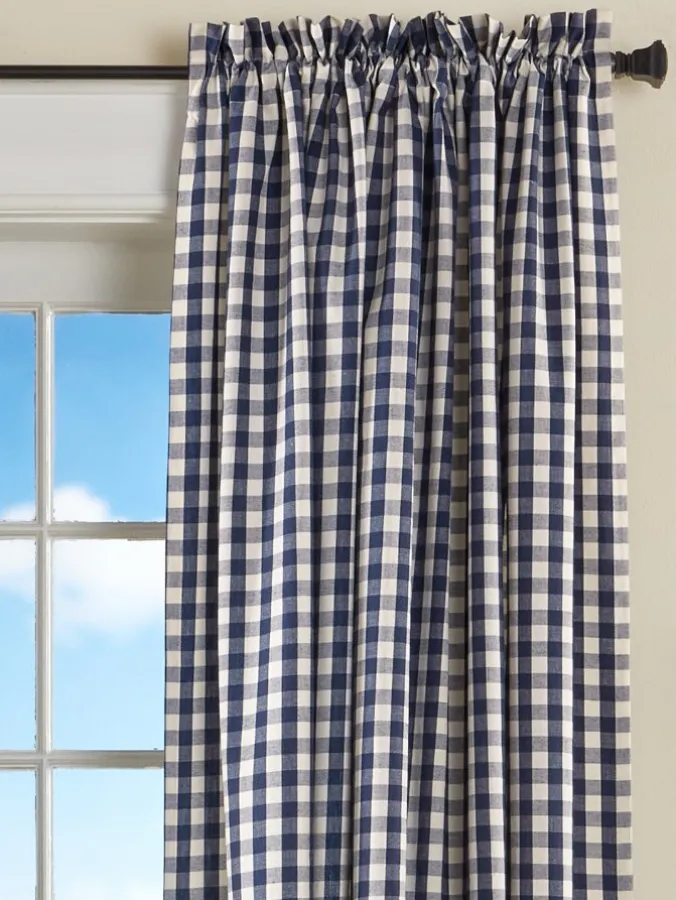 Cabin Check Rod Pocket Curtains by Country Curtains®