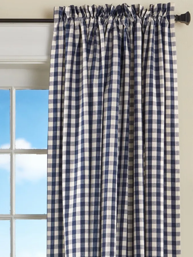Cabin Check Rod Pocket Curtains by Country Curtains®