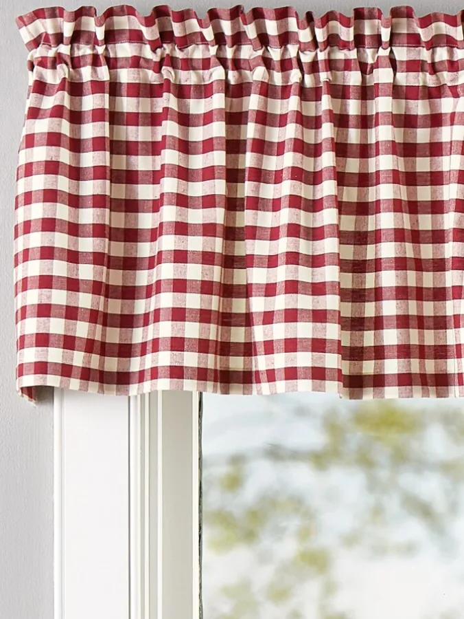 Cabin Check Rod Pocket Insert Valance by Country Curtains®