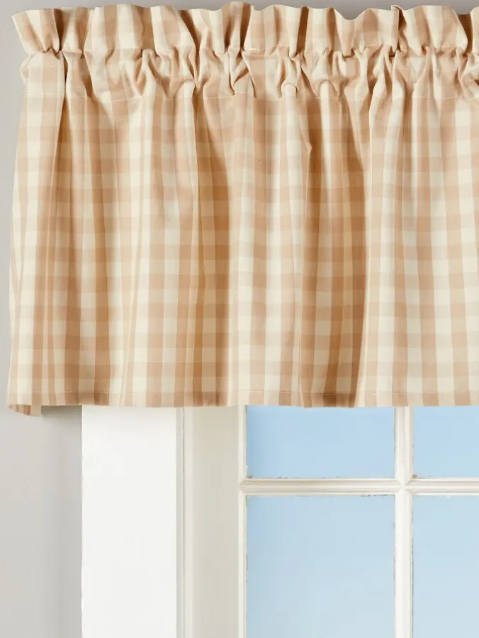 Cabin Check Rod Pocket Insert Valance by Country Curtains®
