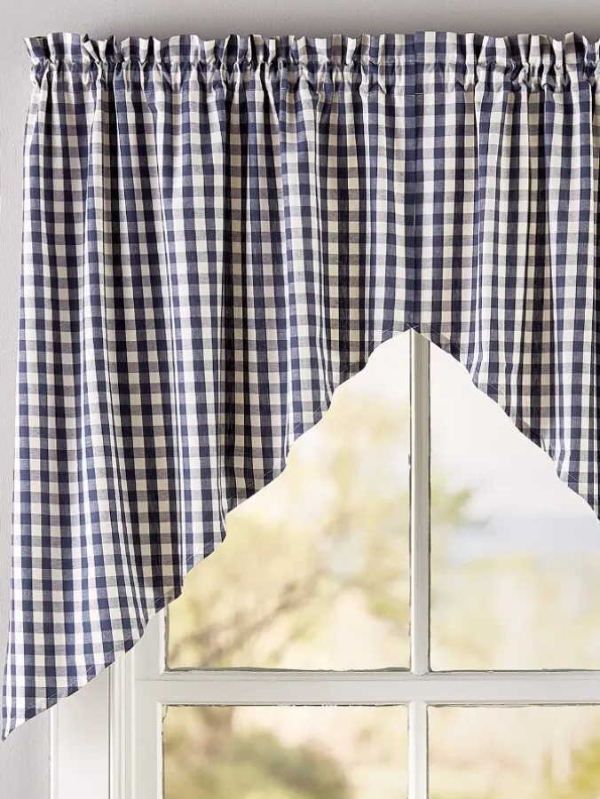 Cabin Check Rod Pocket Swag Pair by Country Curtains®