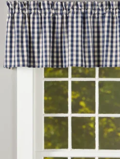 Cabin Check Rod Pocket Tailored Valance by Country Curtains®