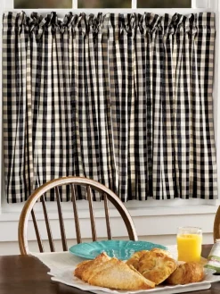 Cabin Check Rod Pocket Tiers by Country Curtains®