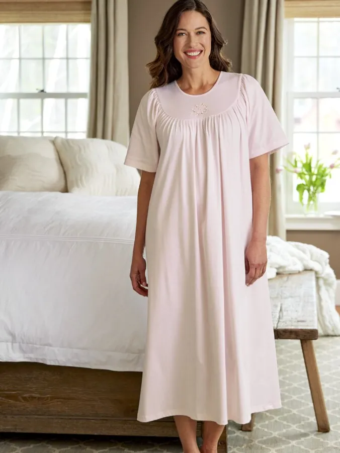 Calida Soft Cotton Short-Sleeve Nightgown
