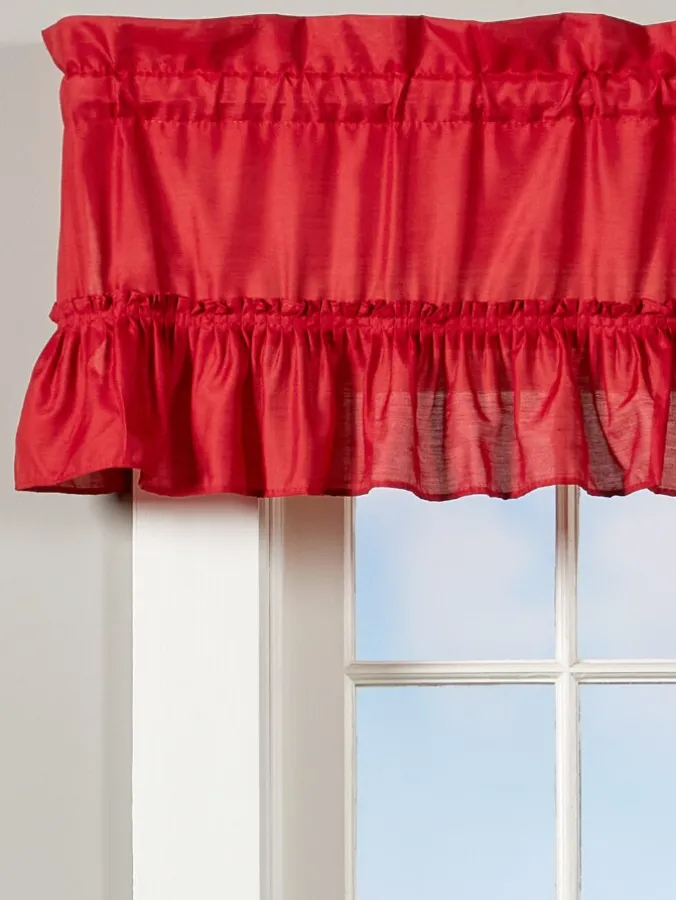 Carolyn's Colorful Rod Pocket Ruffled Valance