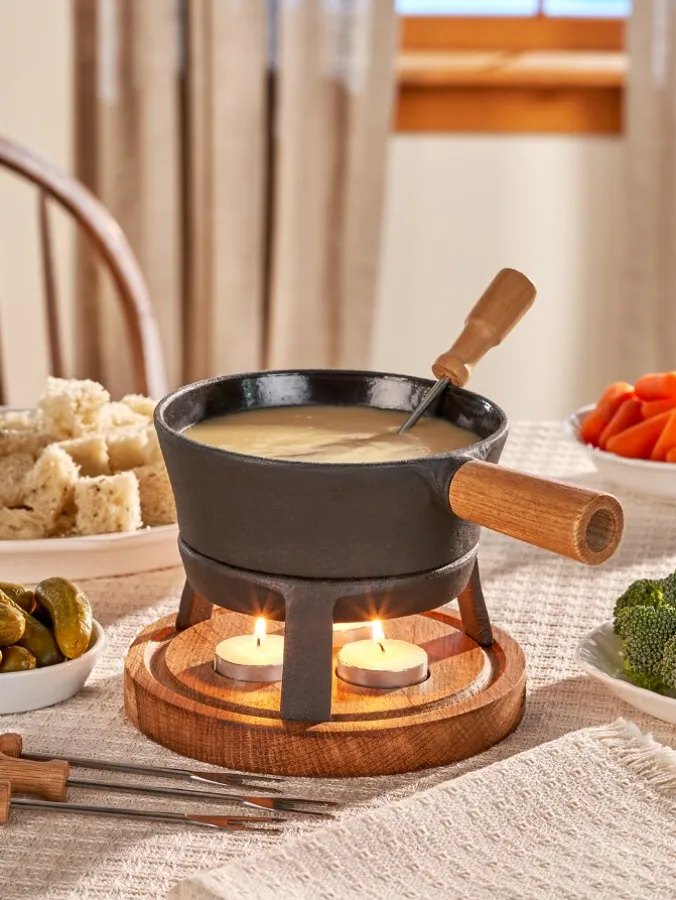 Cast-Iron Fondue Set