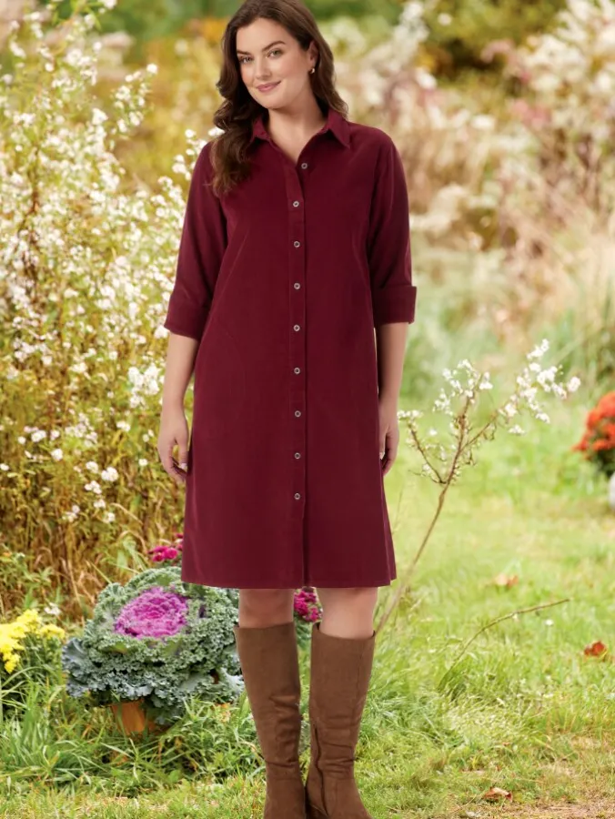 Casual Corduroy Dress